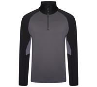 Dare 2B Mens Fuser Core Stretch Half Zip Thermal Top (Ebony Grey) - Size 3XL