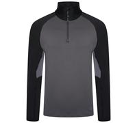 Dare 2B Mens Fuser Core Stretch Half Zip Thermal Top - Ebony Grey - XS - Ebony Grey - 95% Polyester/5% Elastane