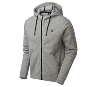 Dare2b Mens Modulus Full Zip Hoodie in Light Grey Jersey Cotton Jacket | Soft to wear with Ribbed Cuffs