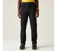 Regatta Tuned In II' Water Repellent Multiple Pockets Zip Off Walking Trousers Regular Length Trousers - Black, 36"