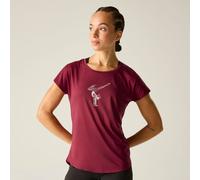 Dare 2B Serenity Short Sleeved Graphic T-Shirt In Burgundy Burgundy