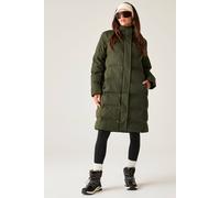 Dare 2B Wander Waterproof Longline Padded Jacket In Dark Green Dark Green