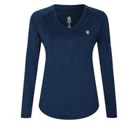 Dare 2b Womens Discern Long Sleeved Tee T-Shirts/Polos/Vests, Sweat Wicking, Quick Dry & Antibacterial - Perfect for Working Out, Gym & Yoga Activewear Blue