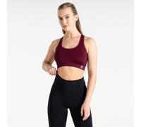 Dare 2b Womens Dont Sweat It Medium Impact Sports Bra, Seamless Q-WIC Antibacterial Fabric - Perfect for Activewear, Working Out & Yoga Pink