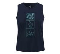 Dare 2B Womens Harmonic Mandala Lotus Bamboo Vest Top - Navy - 12 UK - Navy - 80% Recycled Polyester/20% Lyocell