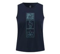 Dare 2B Womens Harmonic Mandala Lotus Bamboo Vest Top - Navy - 14 UK - Navy - 80% Recycled Polyester/20% Lyocell