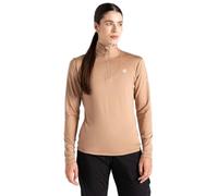 Dare 2B Womens Lowline II Midlayer Beige 20 UK Four Way Stretch Quick Dry Zip Neck