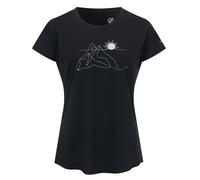 Dare 2B Womens Serenity Linear Mountain T-Shirt - Black - 12 UK - Black - 80% Recycled Polyester/20% Lyocell