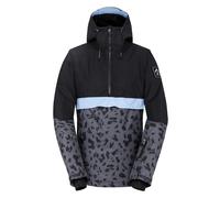 Dare 2B Womens Snowburst Leopard Print Overhead Ski Jacket - Black/Ebony Grey - 20 UK - Black/Ebony Grey - 100% Mixed