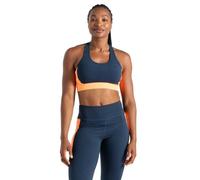 Dare2B Women's Swift II Sports Bra with Q-WIC and Quick Drying Fabric, Great for Medium Impact Sports, Includes Removable Pads - Perfect for Working Out, Fitness & Walking Orange