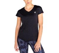 Dare2b Womens Vigilant Lightweight T-Shirt Sweat Wick Antibacterial Fabric for Quick Dry and Comfortability Reflective Detailing for Safety Black