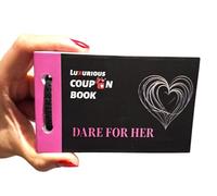 Dare Coupon Book for Her - Fun & Flirty Challenges, Pre-Filled or DIY Activity Vouchers, Romantic Gift for Girlfriend, Anniversary, or Valentine’s Day