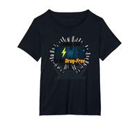 Dare to Be Drug-Free: Empowering Anti-Addiction Message T-Shirt, Women's Plus, Black, 3X