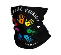 Dare To Be Yourself Autism Not A Tragedy Unisex Bandana Breathable Neck Gaiter Warm Face Covering Scarf For Motorcycle Hiking Sport Walking