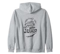 Dare to jump Jumping Jumper Bungee Hobby Zip Hoodie