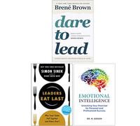 Dare to Lead, Leaders Eat Last & Emotional Intelligence 3 Books Collection Set