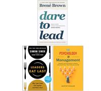 Dare to Lead, Leaders Eat Last & The Psychology of Management 3 Books Collection Set