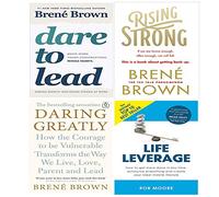 Dare to Lead, Rising Strong, Daring Greatly, Life Leverage 4 Books Collection Set