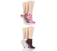 Dare to Wear SOCKSHOP Womens Patterned Trainer Socks Pack of 6 Treats 4-8