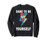 Dare Yourself Superhero Autistic Autism Awareness Support Sweatshirt