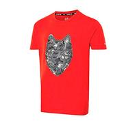 Dare2b DKT426 657C03 Go Beyond' Printed Cotton Casual T-Shirts/Polos/Vests - Fiery Red, Size 3-4