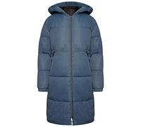 Dare2b Indulgent Jacket Womens Long Coat Jacket water repellent recycled fabric - full zip with 2 low zipped pockets, hood and elasticated cuffs