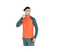 Dare2b Interfused II Half Zip Core Stretch Midlayer: Amber Glow/Forest