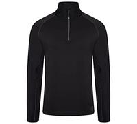 Dare2B Men's Fuser Half Zip Core Stretch Midlayer, perfect for Skiing, Snowboarding & Wintersports Black