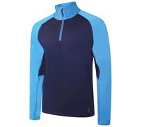 Dare2B Mens Fuser Half Zip Core Stretch Midlayer Sweatshirt, Nightfall Navy Dark Methyl, XS EU