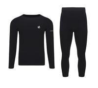 Dare2B Mens In The Zone II Baselayer Set with advanced Q-Wic+ technology, perfect for Wintersports & Outdoors Black