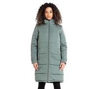 Dare2b Reputable Long II Womens Long Coat Jacket water repellent recycled fabric - full zip with 2 low zipped pockets, hood and adjustable cuffs