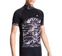 Dare2B Stay The Course Mens Cycling Jersey Black Short Sleeve Reflective Top
