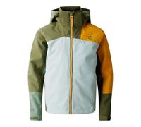 Dare2B Unisex Kids Explore II Mountain Active Shell Waterproof Jacket, OlivGr/HdgGr, 15-16 Years EU