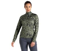 Dare2B Womens Divulge Lightweight Core Stretch Midlayer Sweatshirt, Olivine Green Dash Print, 16 EU