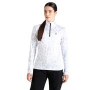 Dare2B Womens Divulge Lightweight Core Stretch Midlayer Sweatshirt, White Dash Print, 14 EU