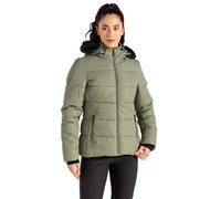 Dare 2b - Women's Water-repellent Glamourize V Baffled Ski Jacket Olivine Green, Size: 12