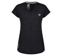 Dare2b Womens Vigilant Lightweight T-Shirt Sweat Wick Antibacterial Fabric for Quick Dry and Comfortability Reflective Detailing for Safety Black