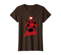 Daredevil Comic Arms Crossed T-Shirt, Women, Brown, X-Small