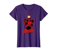 Daredevil Comic Arms Crossed T-Shirt, Women, Purple, X-Large