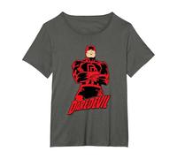 Daredevil Comic Arms Crossed T-Shirt, Women's Plus, Asphalt Grey, 3X