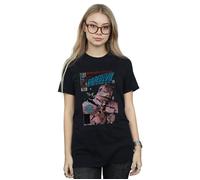 Daredevil Distressed Bullseye Vs Elektra Cover Cotton Boyfriend T-Shirt Marvel Black XL