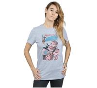 Daredevil Distressed Bullseye Vs Elektra Cover Cotton Boyfriend T-Shirt Marvel Grey M