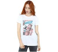 Daredevil Distressed Bullseye Vs Elektra Cover Cotton Boyfriend T-Shirt Marvel White M