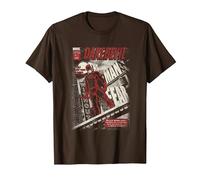 Daredevil The Man Without Fear Cover Big T-Shirt, Men, Brown, Medium