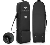 DAREKUKU Golf Travel Covers for Airlines with Detachable Shoulder Straps, Soft Foldable Golf Club Travel Bags, 900D Heavy Duty Oxford -Universal Size