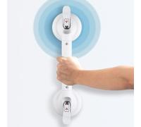 Daren Medical Suction Cup Grab Bars for Bathtubs and Bathroom, Tool Free Shower Handle, Grab Handle for Elderly Suction with Indicators, Shower Grab Bar for Seniors,White