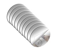 DARENYI 10Pcs Round Mirror 10cm Acrylic Small Self Adhesive Stick on Mirror for Home Living Room Bedroom Decor
