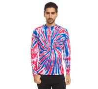 DARESAY Long Sleeve Tie Dye T-Shirt, for Men, Women and Teens (Up to 5XL), Union Jack, XL