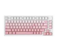 DAREU EK75PRO Sakura Pink Wireless Mechanical Gaming Keyboard,75% Hot Swap Creamy Keyboard with Knob,RGB Backlit,Gasket Custom Structure,Side Printed PBT Keycaps,2.4Ghz/BT5.1/USB-C, for Win/MAC