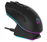 DAREU EM901X Wireless Gaming Mouse with Charging Dock Rechargeable RGB,12K DPI,6 Programmable Buttons High-Precision Sensor [300IPS] [1000Hz] for PC Notebook Mac